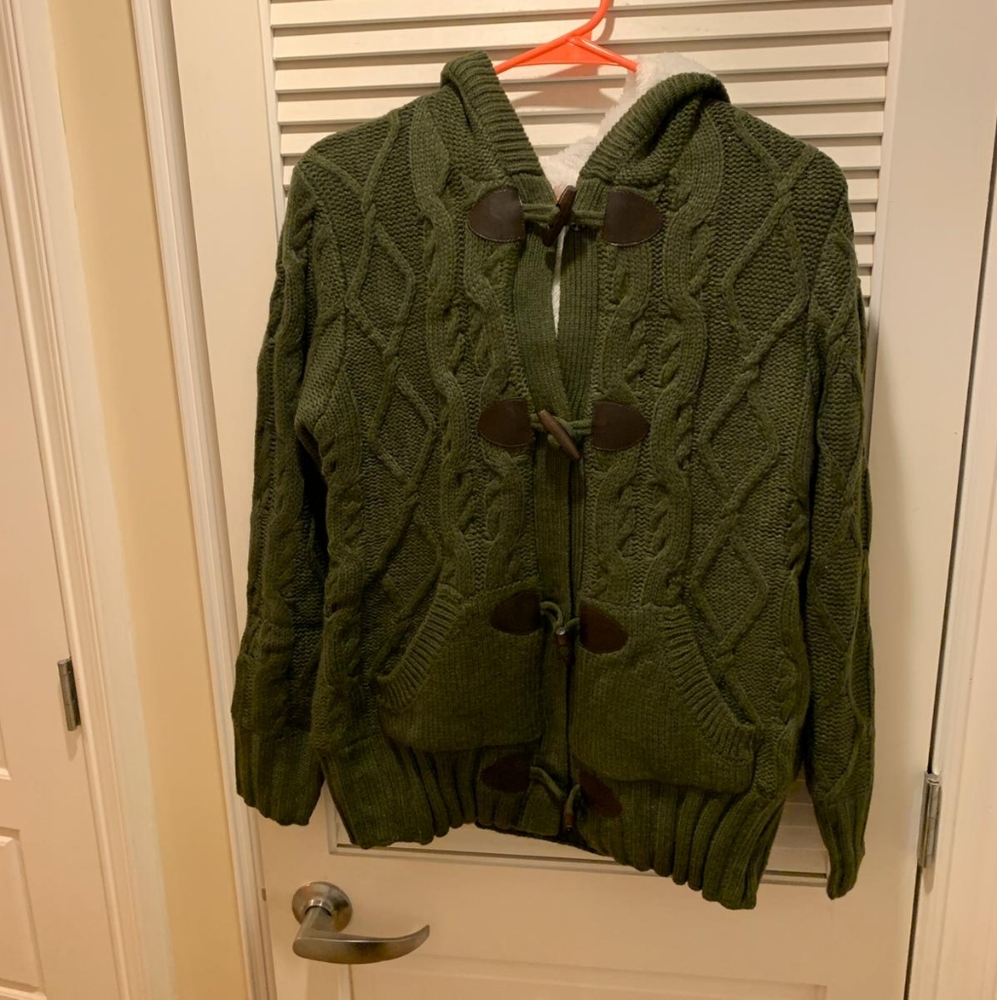 Green netted small hoodie